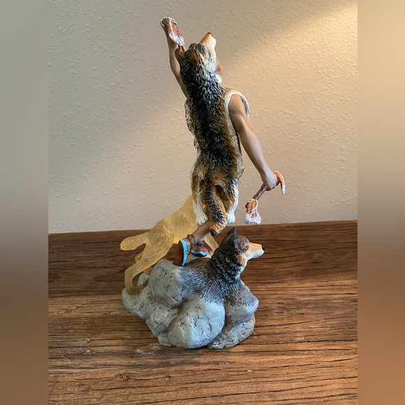 Hamilton 1997 Powerful Spirit of the Wolf Sculptural Collection By Steve Kehrli - Picture 4 of 10